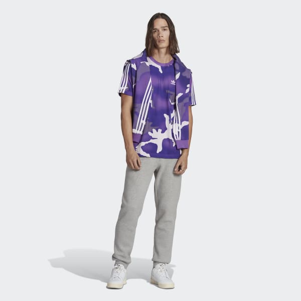 Fioletowy Graphics Camo Allover Print Tee