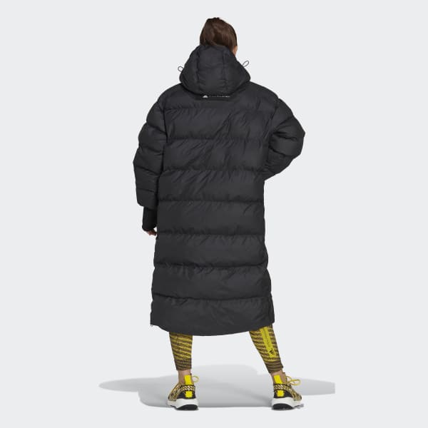 adidas by Stella McCartney Long Padded Winter Jacket - Black | adidas ...