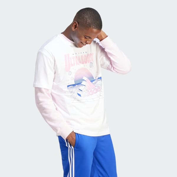 adidas Neon Ultraboost Graphic Tee White Free Shipping with adiClub adidas US