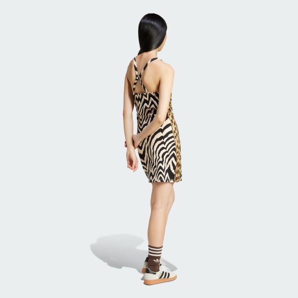 Pink adidas X FARM Rio 3-Stripes Mini Dress