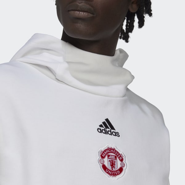 Bianco Felpa con cappuccio Travel Manchester United FC VZ837