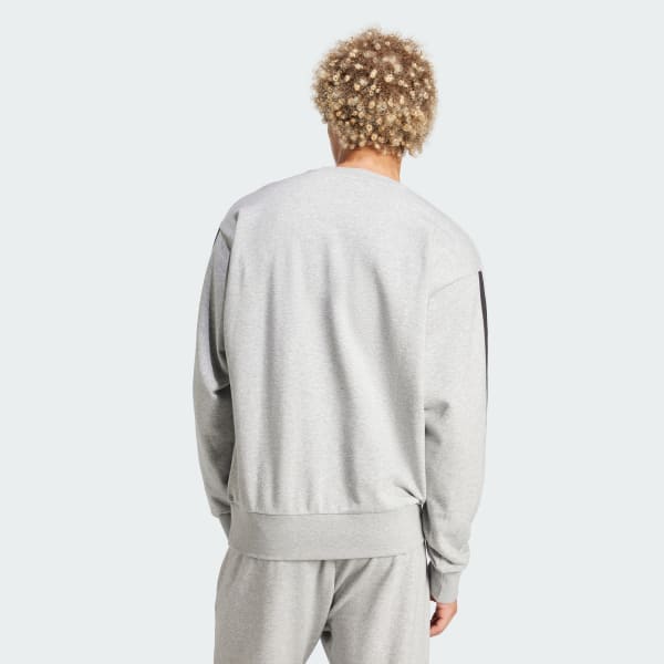 Γκρι Essentials 3-Stripes French Terry Sweatshirt