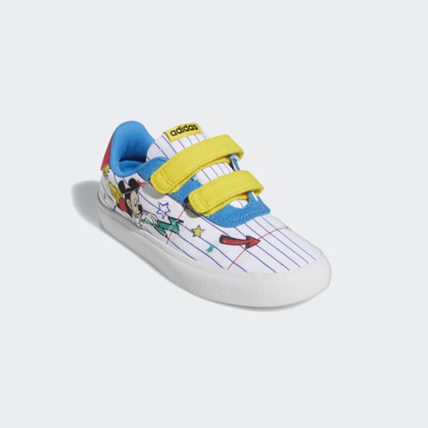 White adidas x Disney Mickey Mouse Vulc Raid3r Shoes
