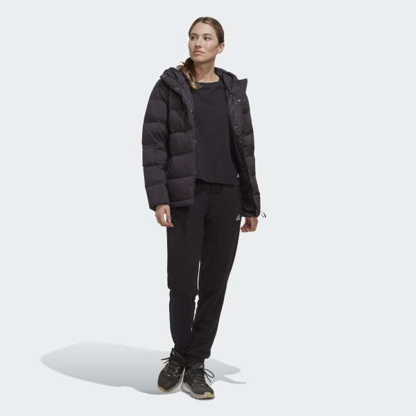Schwarz Helionic Hooded Daunenjacke CS785