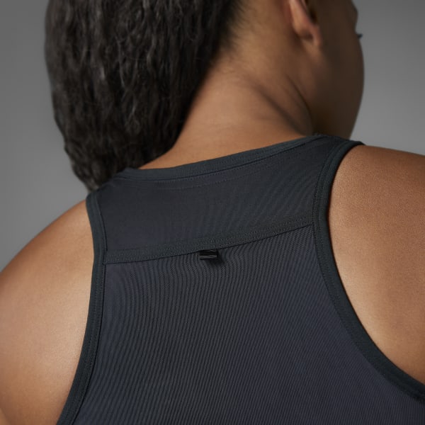 adidas Adizero Running Gel Pocket Crop Top - Black | Free