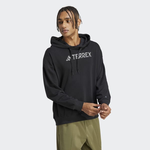 Negro Polera con Capucha Terrex Large (Unisex)