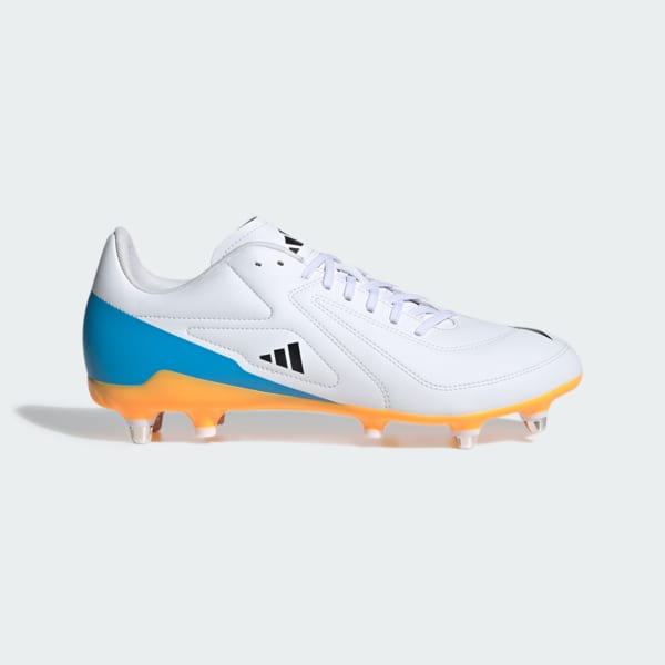 White RS15 Soft Ground Rugby Boots