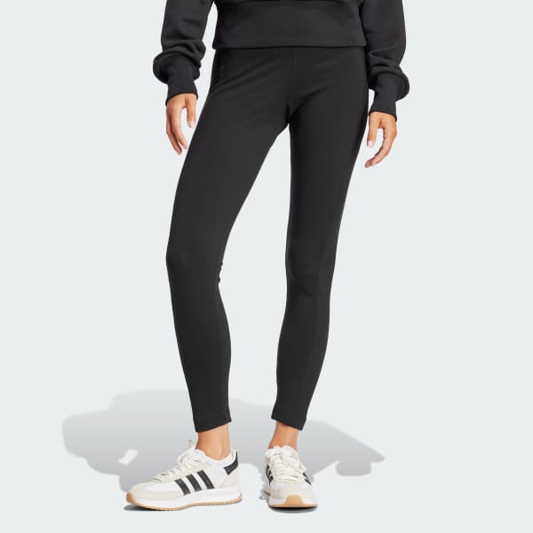 Siyah ALL SZN Rib High-Waist 7/8 Tayt