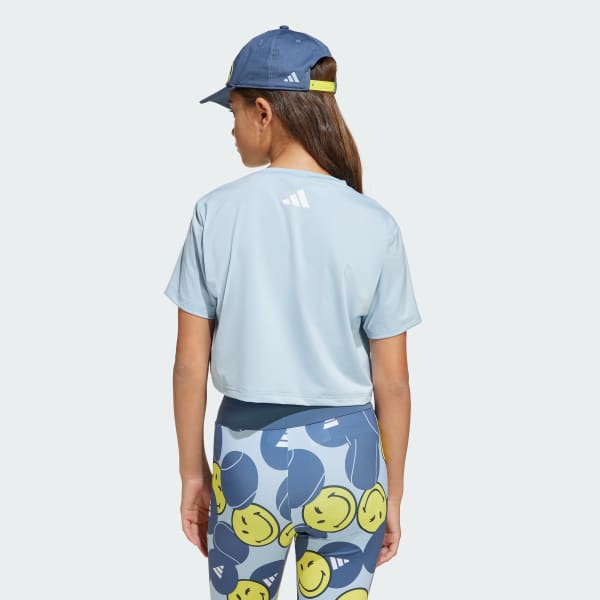 Blue adidas x Smileyworld Training Tee Kids