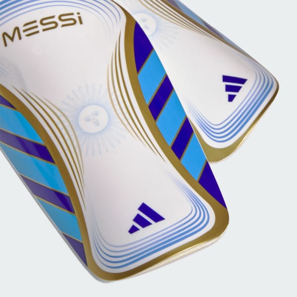 White Messi Club Shin Guards
