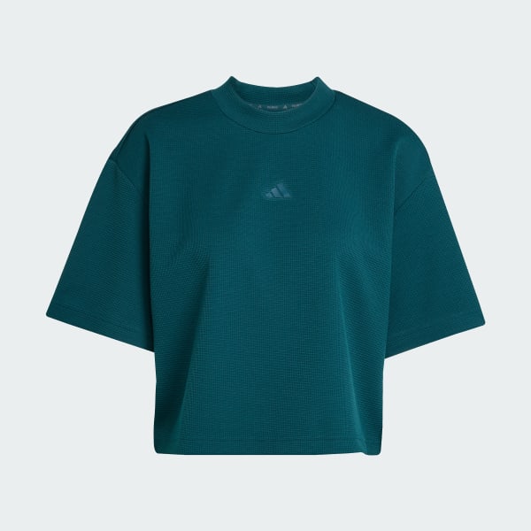 Verde Camiseta de punto gofrado Yoga Motion