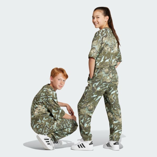 Turchese Pantaloni Future Icons Allover Print Junior