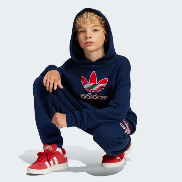 adidas Big Logo Oversized Hoodie Kids Blue adidas UK