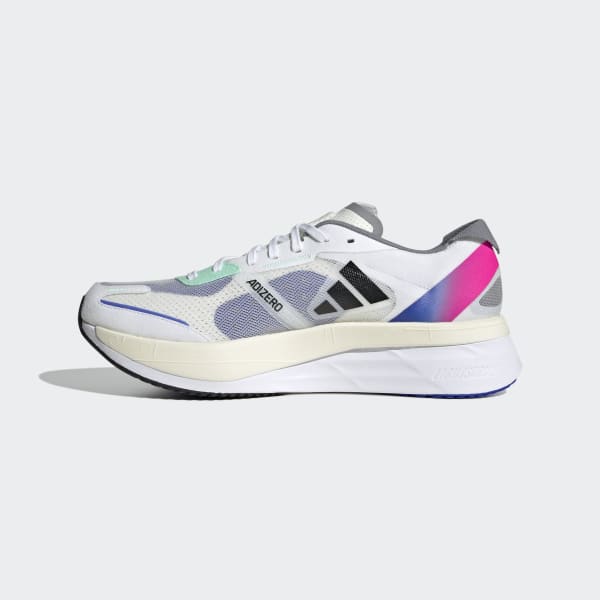adidas Adizero Boston 11 Running Shoes - White | Men's Running 