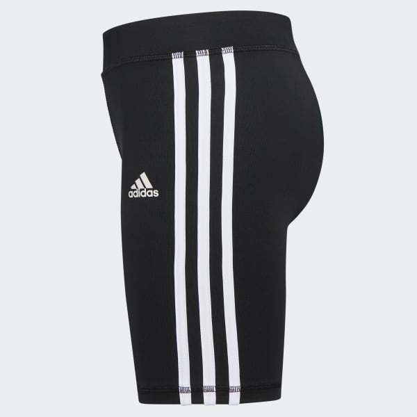 Black 3-Stripes Bike Shorts (Extended Size)