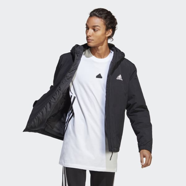 Schwarz BSC Sturdy Insulated Hooded Jacke