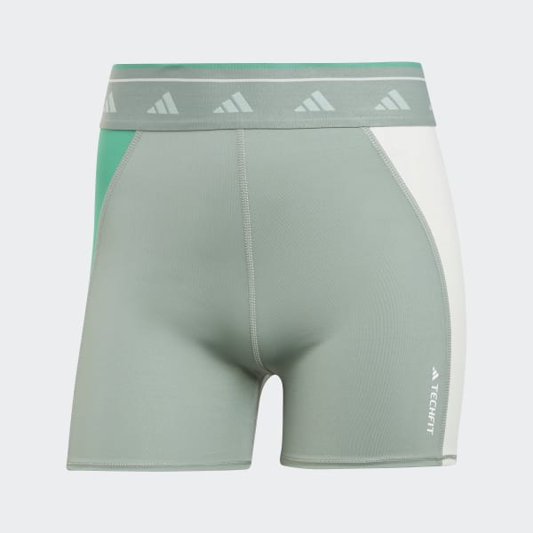zelená Legíny Techfit Colorblock Short