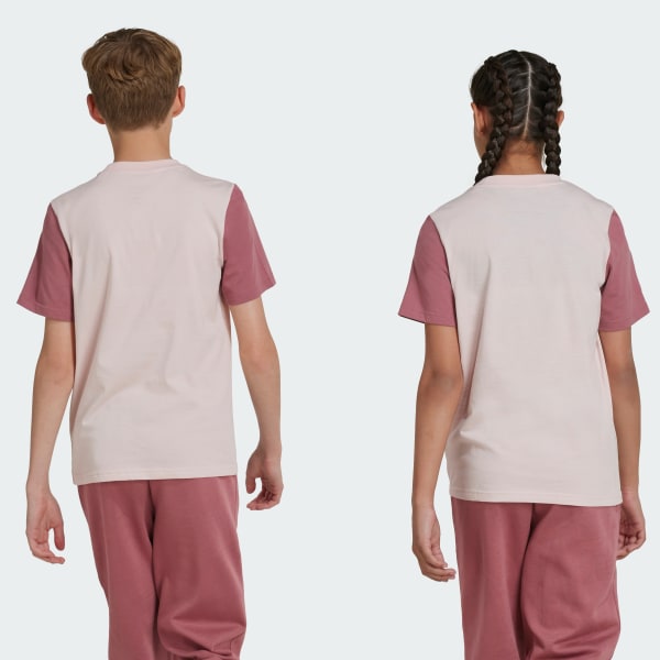 Rosa Playera Essentials Big Logo Colorblock Kids 