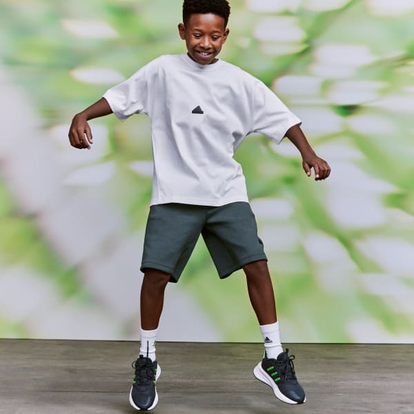 Boys grey adidas shorts discount