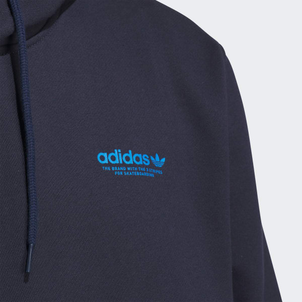 adidas Skateboarding 3 Star Hoodie Blue Free Shipping with adiClub adidas US