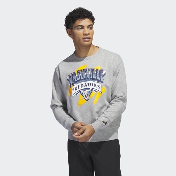 adidas Predators Vintage Crew Sweatshirt - Grey | Men's Hockey | adidas US