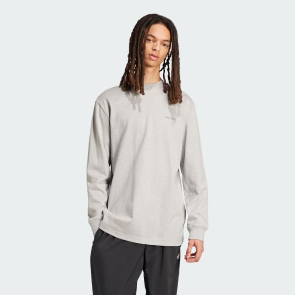 adidas Long Sleeve Mock Neck Long-sleeve Top - Grey | adidas UK