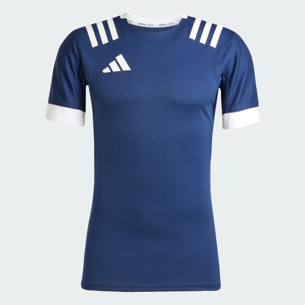 blauw 3-Stripes Fitted Shirt