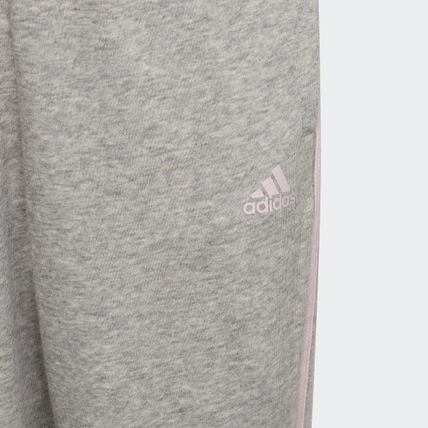 Grau adidas Essentials 3-Streifen French Terry Hose