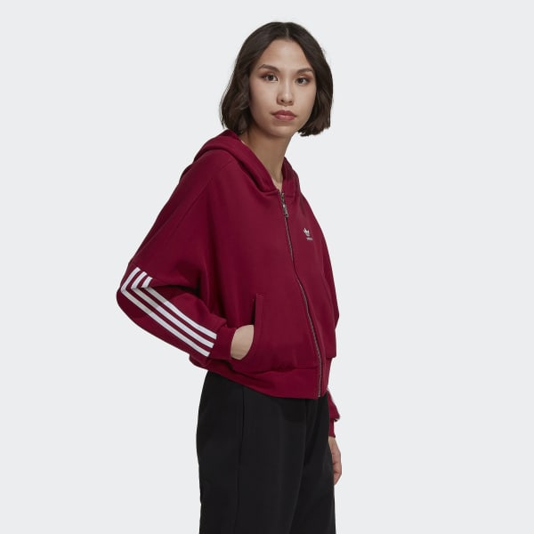 Can not Distrust Reverberation adidas Adicolor Classics Full-Zip Relaxed Hoodie - Red | Women's Lifestyle  | adidas US
