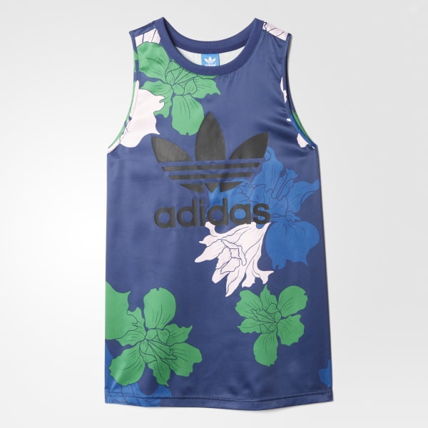 adidas training floral print tank top