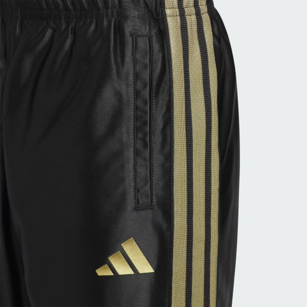 ブラック STADIUM GOLD レギュラーフィット トリコット ウォームアップ パンツ キッズ