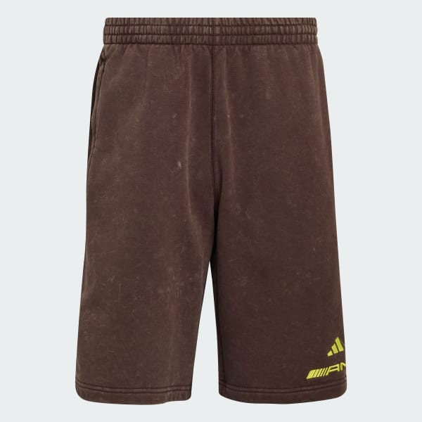 สีน้ำตาล กางเกงขาสั้น AMG WASHED