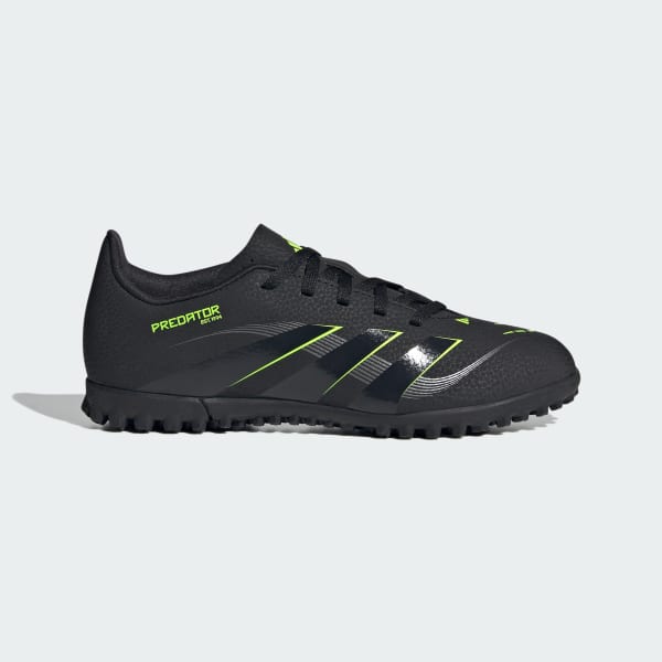 Negro Zapatos de fútbol Predator Club para pasto sintético para niños