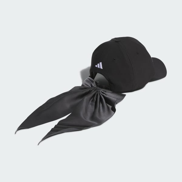 ブラック 【ゴルフ】撥水 リボンキャップ