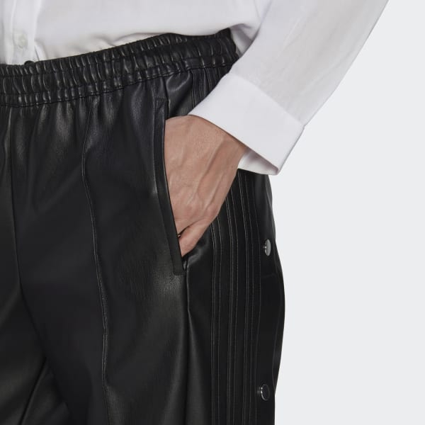 Black Faux Leather Adibreak Pants ELM77