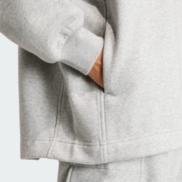 adidas ALL SZN Fleece Quarter-Zip adidas US - Lifestyle Sweatshirt Grey | Women\'s 