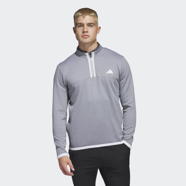 adidas Men's Microdot 1/4-Zip Golf Pullover - White | Free Shipping ...