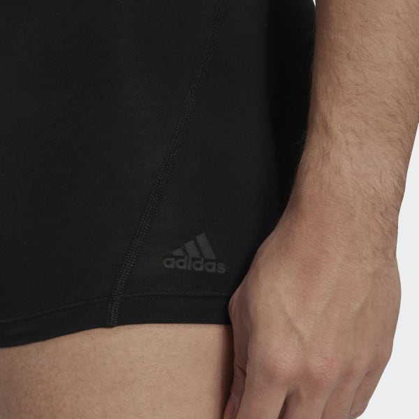 Black Active Flex Cotton Trunk Briefs (3 pairs) HPN07