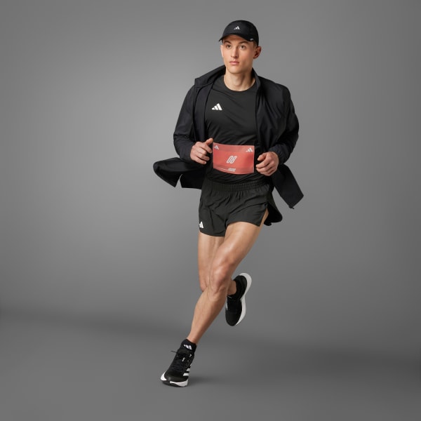 Black Adizero Essentials Running Split Shorts