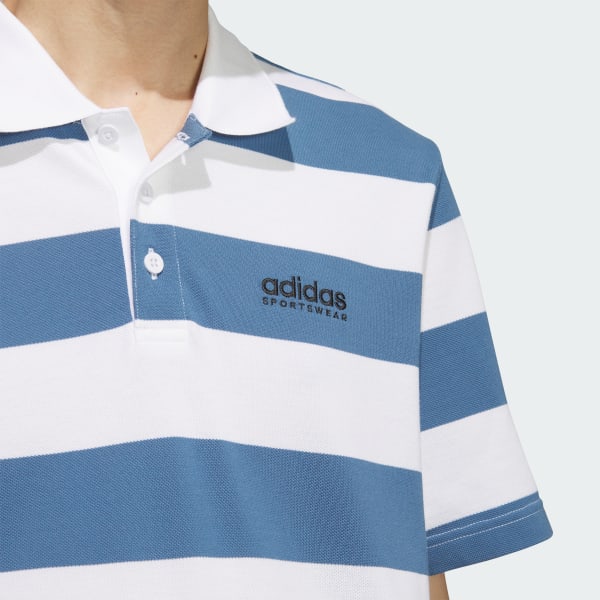 adidas Piqué Stripe Polo Shirt - White | adidas Singapore