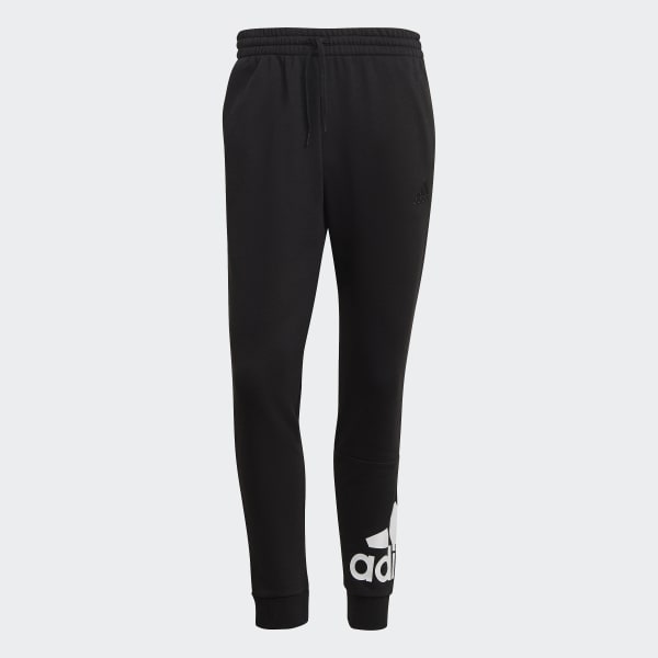 Negro Pantalón Essentials Logo Felpa Francesa Pierna Cónica Puño Ajustado