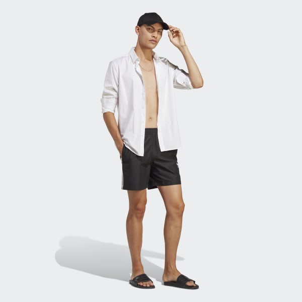 adidas Originals Adicolor 3-Stripes Swim Shorts - Black | Men\'s Swim |  adidas US