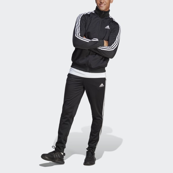 adidas Basic 3 Stripes Tricot Track Suit Black adidas Singapore