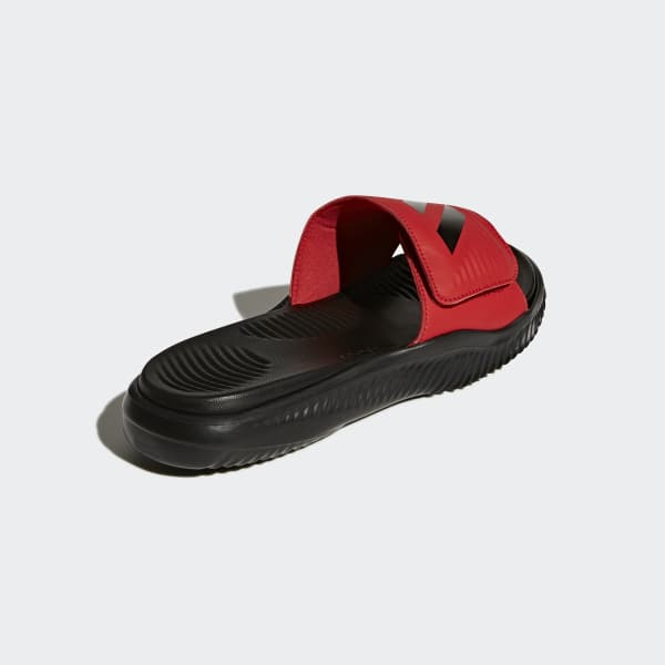 adidas red and black slides