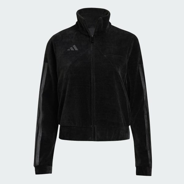 adidas Tiro Velour Track Top - Black | Free Shipping with adiClub