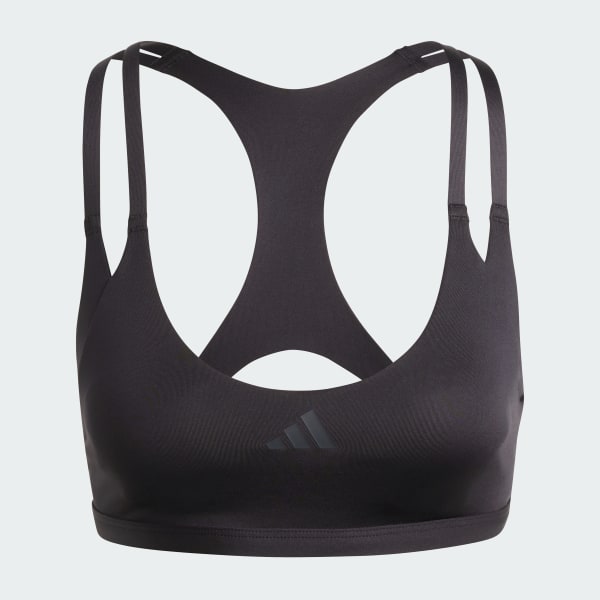 Negro Top Deportivo Aeroimpact Luxe Training Soporte Ligero