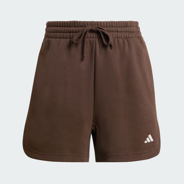 Brun 3 Stripes Studio Fleece Loose Shorts