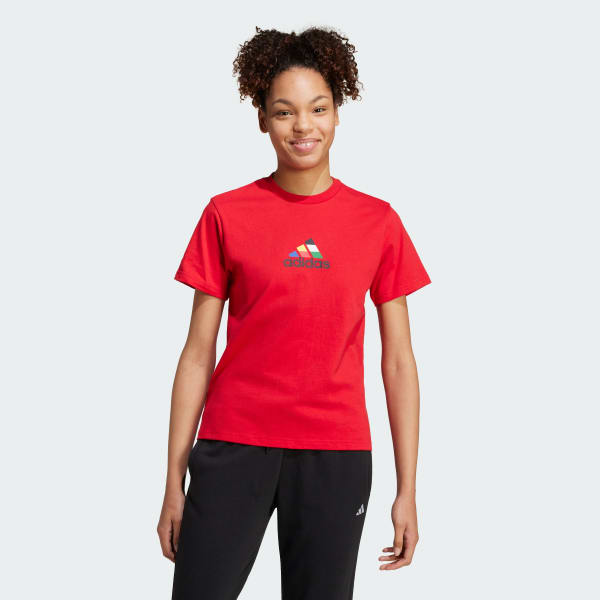 Rojo Playera House of Tiro Nations Estampada