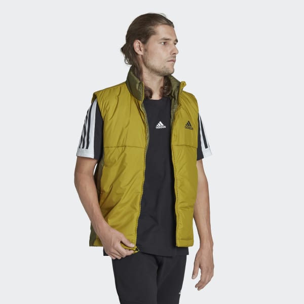 adidas 3-Stripes Insulated Vest - Green | Men's Hiking | adidas US