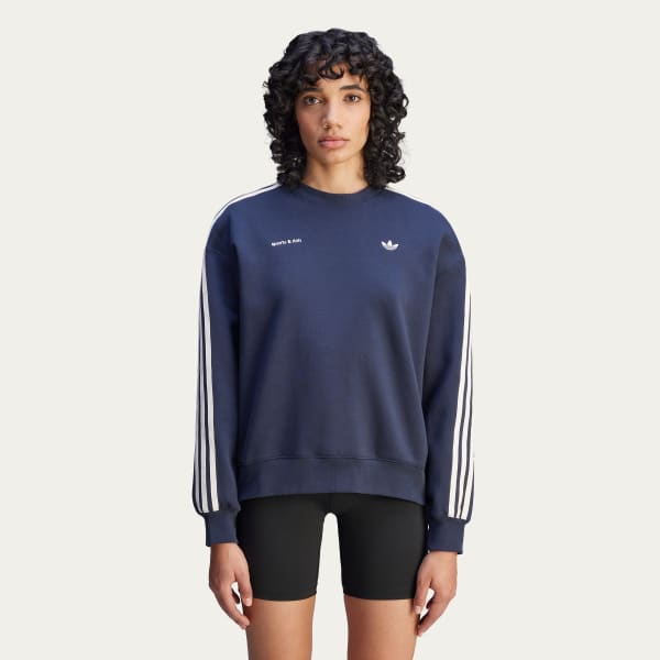 adidas sporty&rich スウェット adidas Originals x Sporty & Rich V-Neck Sweatshirt Cream